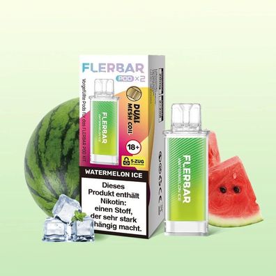 Flerbar Pod 2er Watermelon Ice 20mg Nikotin E-Zigarette Vape