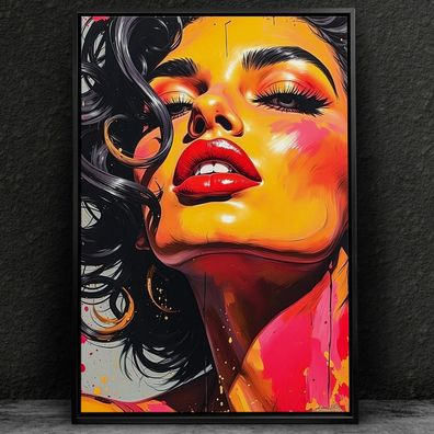 Frau Kunst, Wandbild Leinwand, Acrylglas oder Poster Bild