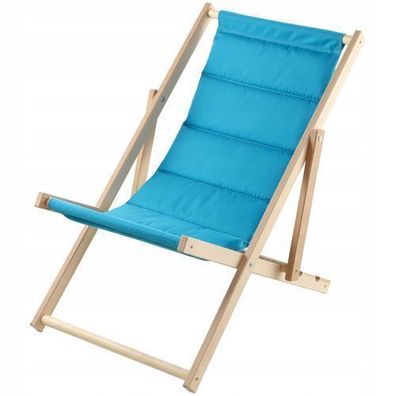 KADAX Liegestuhl, Strandstuhl aus Holz, Sonnenliege bis 120kg, Liege
