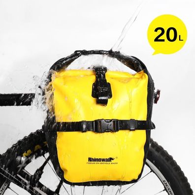 Rhinowalk Fahrradtasche / Gepäckträgertasche (20L) wasserdicht u. reißfe