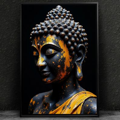 Buddha Religion Kunst Bild, Wandbild Leinwand, Acrylglas oder Poster Deko