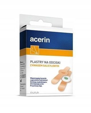 Acerin Hornhautpflaster, 6 Stueck - Effektive Hornhautentfernung