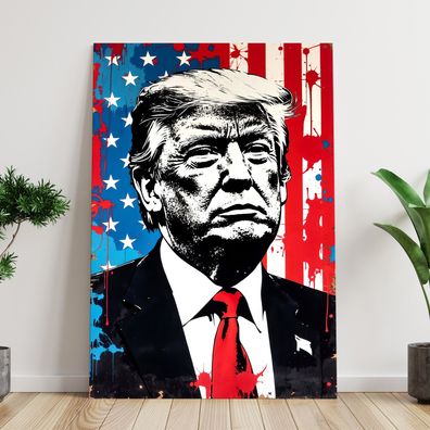 Bunte Präsident Donald Trump Wandbild Acrylglas, Leinwand, Poster Kunst Art Deko Nr8