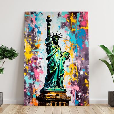 Bunte - Die Freiheitsstatue Wandbild Acrylglas, Leinwand oder Poster Kunst Art Deko