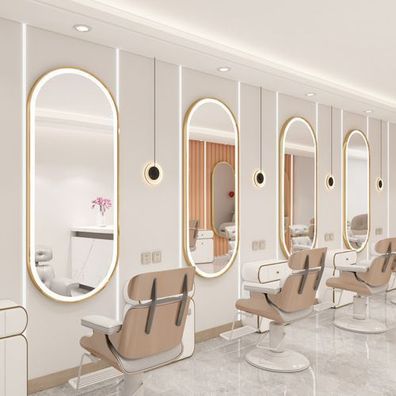 Konsole Friseur Barber Kosmetikspiegel LED Aluminiumrahmen 170x70 PRO