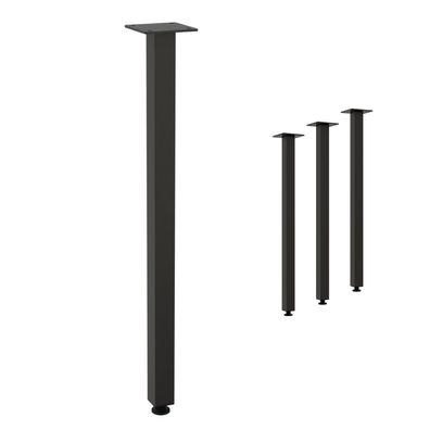HAGO® Tischbeine 4er-Set 4x4cm höhenverstellbar 72cm Möbelfuß Gestell Industrial