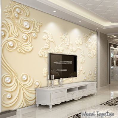 Vlies Fototapete Wandtapete Wandbilder High-End-Relief-Pfingstrosenschmuck 2567