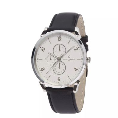 Pierre Cardin Herrenuhr CPI.2021 Pigalle Boulevard Lederband Schwarz