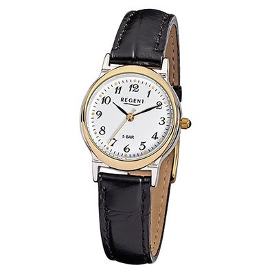 Regent Damenuhr F-014 Lederband schwarz