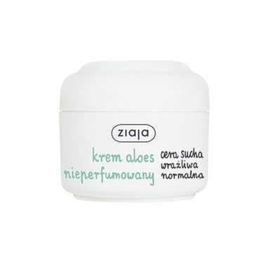 Ziaja Bio Aloe Vera Unparfuemierte Creme fuer trockene und sensible Haut, 50 ml