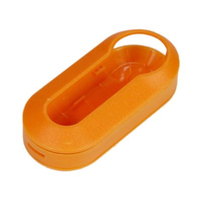 Schlüssel Abdeckung Key Cover Autoschlüssel Orange für Fiat 500 500 C Abarth