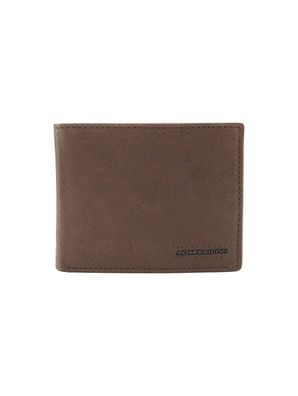 dunkelbraune Tom Tailor Herrenbörse Männerbörse Leder-Brieftasche, braun