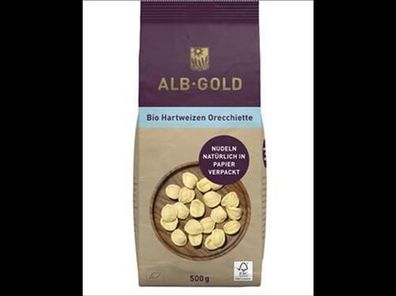 ALB-GOLD ALB-GOLD Bio Hartweizen Orecchiette 10x500g(Papier) 500g