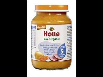 Holle 6x Karotte, Kartoffel & Rind 190g