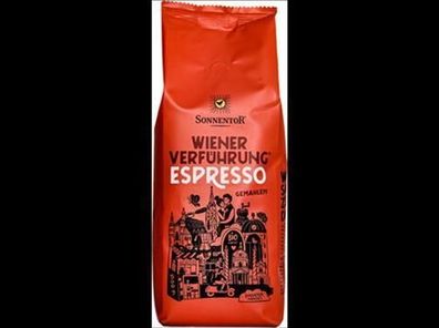 Sonnentor Espresso Kaffee gemahlen Wiener Verführung®, Packung 500g
