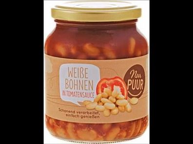 Nur Puur 3x Weiße Bohnen in Tomatensauce 350g