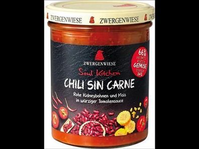 Zwergenwiese Soul Kitchen Chili sin Carne 370g