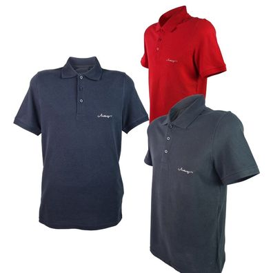 Poloshirt Makenjo Pique aus Baumwolle Kurzarm Polohemd mit Stick