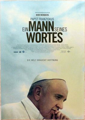 Papst Franziskus - Original Kinoplakat A1 - Doku von Wim Wenders - Filmposter