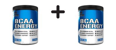 2 x EVL Nutrition BCAA Energy (30 serv) Blue Raz