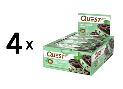 4 x Quest Nutrition Quest Bars (12x60g) Mint Chocolate Chunk