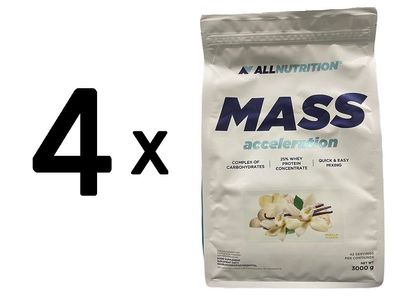 4 x Allnutrition Mass Acceleration, Vanilla - 3000g