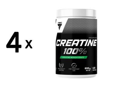 4 x Trec Nutrition Creatine 100% (600g) Unflavoured