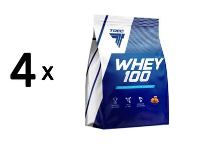 4 x Trec Nutrition Whey 100 (2275g) Salted Caramel
