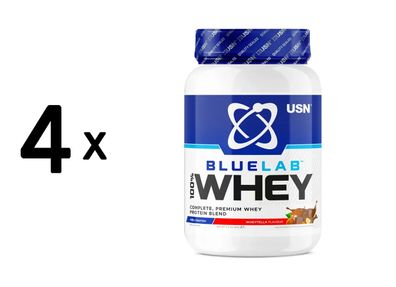 4 x USN Blue Lab Whey (908g) Wheytella