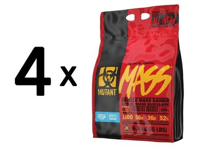4 x Mutant Mutant Mass, Cookies & Cream - 6800g