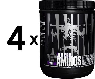 4 x Universal Nutrition Animal Juiced Aminos, Grape Juiced - 376g