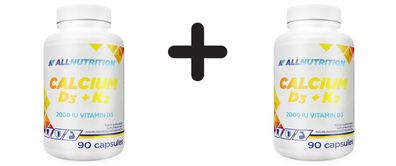 2 x Allnutrition Calcium D3 + K2 - 90 caps
