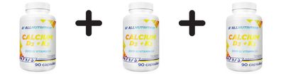 3 x Allnutrition Calcium D3 + K2 - 90 caps
