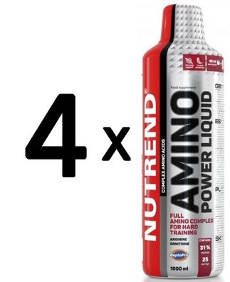 4 x Nutrend Amino Power Liquid - 1000 ml