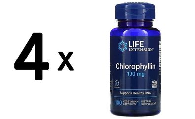 4 x Life Extension Chlorophyllin, 100mg - 100 vcaps