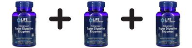 3 x Life Extension Enhanced Super Digestive Enzymes and Probiotics - 60 vcaps