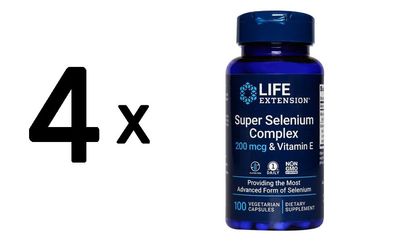 4 x Life Extension Super Selenium Complex - 100 vcaps