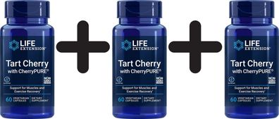 3 x Life Extension Tart Cherry with CherryPure - 60 vcaps