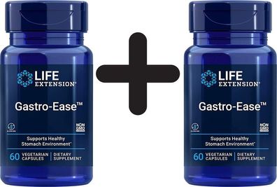 2 x Life Extension Gastro-Ease - 60 vcaps