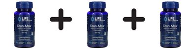 3 x Life Extension Cran-Max Cranberry Whole Fruit Concentrate, 500mg - 60 vcaps