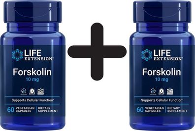 2 x Life Extension Forskolin, 10mg - 60 vcaps