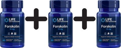 3 x Life Extension Forskolin, 10mg - 60 vcaps