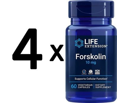 4 x Life Extension Forskolin, 10mg - 60 vcaps