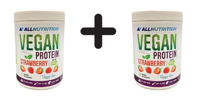 2 x Allnutrition Vegan Protein, Strawberry - 500g