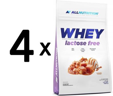 4 x Allnutrition Whey Lactose Free, Strawberry Cheesecake - 700g