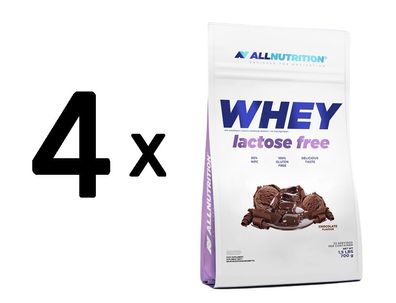 4 x Allnutrition Whey Lactose Free, Chocolate - 700g