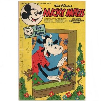 Micky Maus Comics Heft Nr. 25 von 1978 Walt Disney