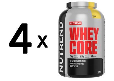 4 x Nutrend Whey Core, Vanilla - 1800g