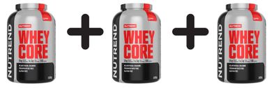 3 x Nutrend Whey Core, Strawberry - 1800g