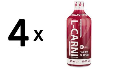 4 x Allnutrition L-Carni, Cherry - 1000 ml